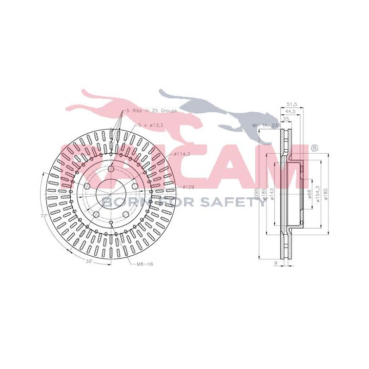 Stabdžių diskas RAICAM RD01356