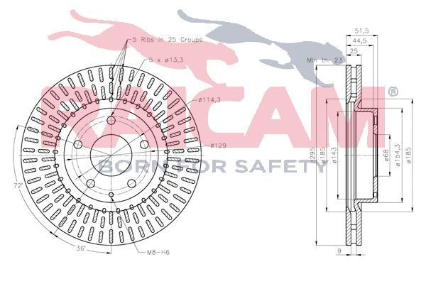 Stabdžių diskas RAICAM RD01356