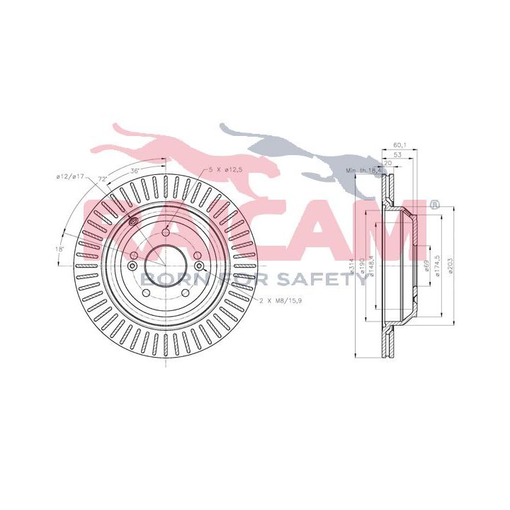 Stabdžių diskas RAICAM RD01359