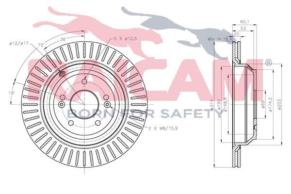 Stabdžių diskas RAICAM RD01359