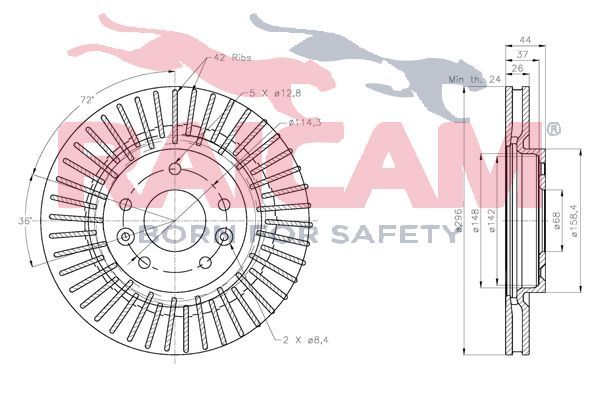 Stabdžių diskas RAICAM RD01362