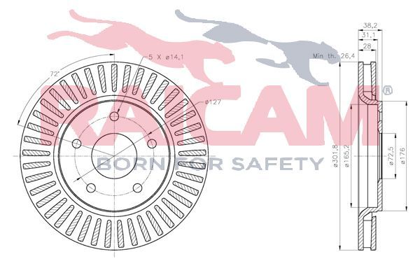 Stabdžių diskas RAICAM RD01364