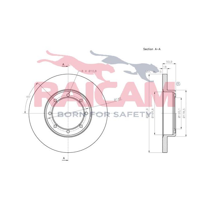 Stabdžių diskas RAICAM RD01367