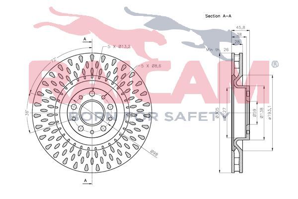 Stabdžių diskas RAICAM RD01371