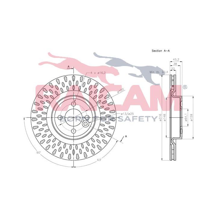 Stabdžių diskas RAICAM RD01374