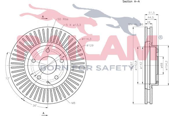 Stabdžių diskas RAICAM RD01381