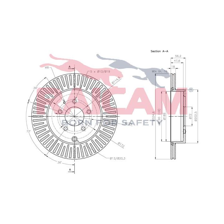 Stabdžių diskas RAICAM RD01392