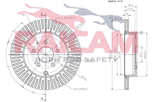Stabdžių diskas RAICAM RD01392