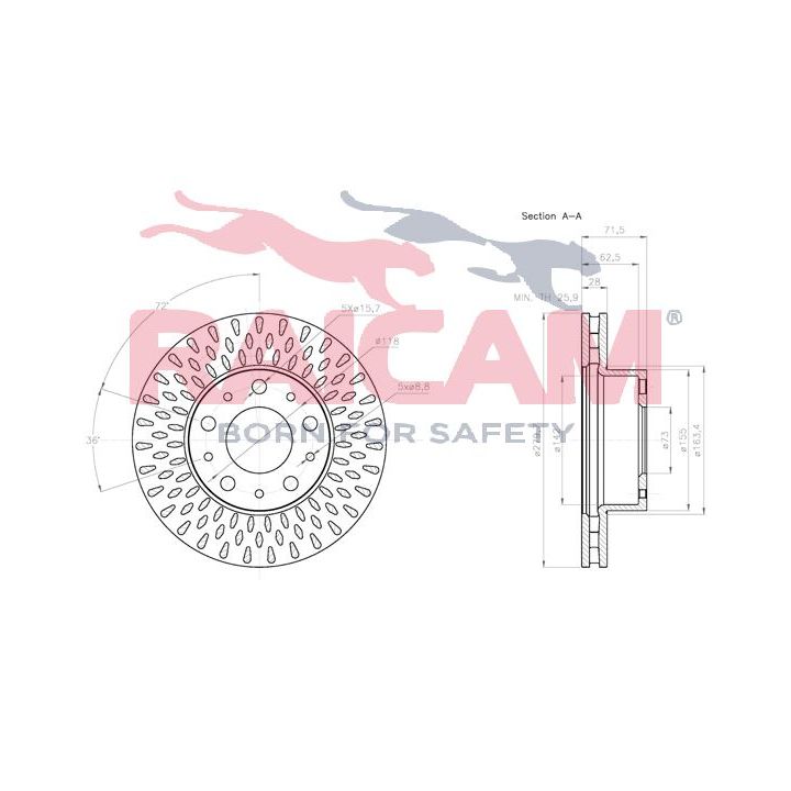 Stabdžių diskas RAICAM RD01399