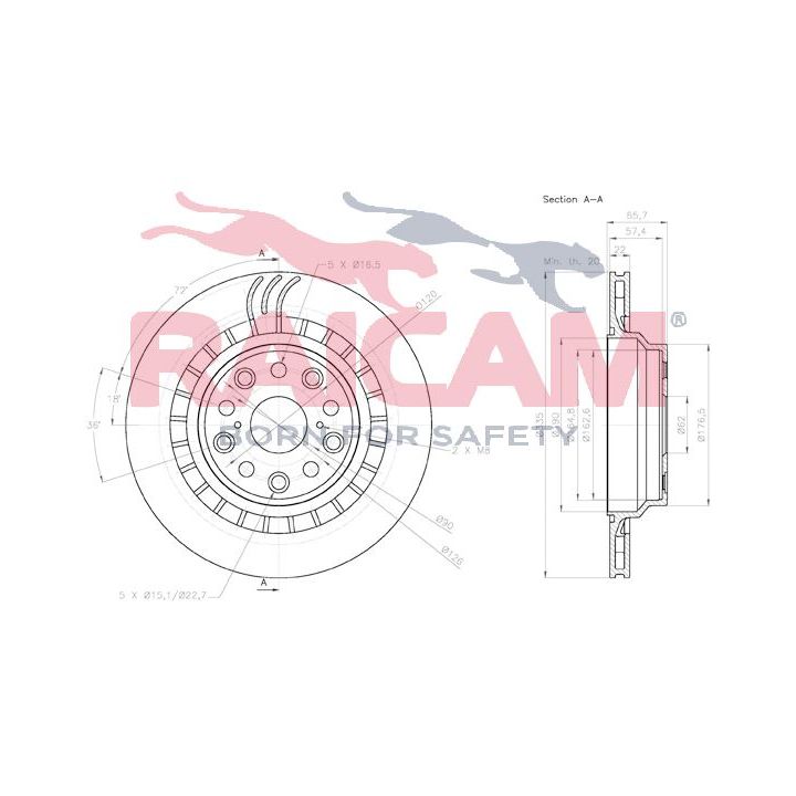 Stabdžių diskas RAICAM RD01403