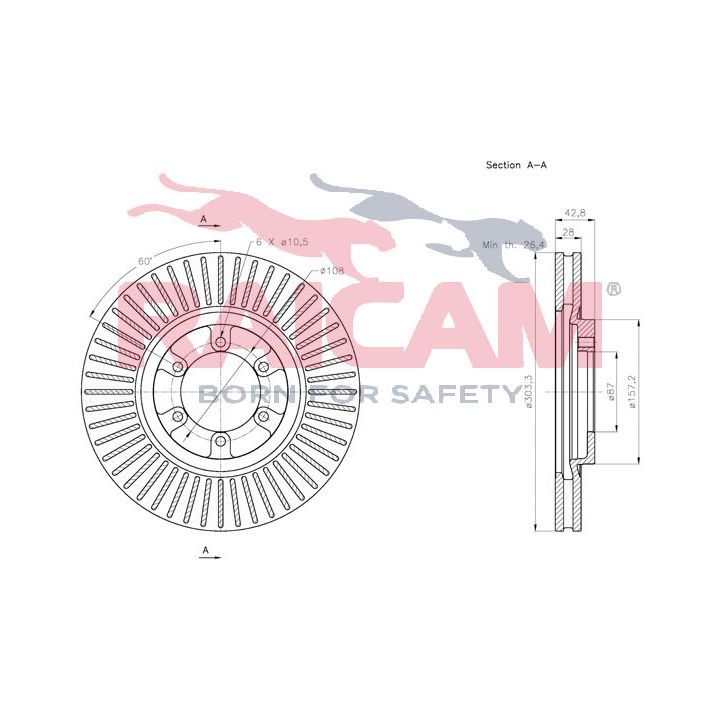 Stabdžių diskas RAICAM RD01406