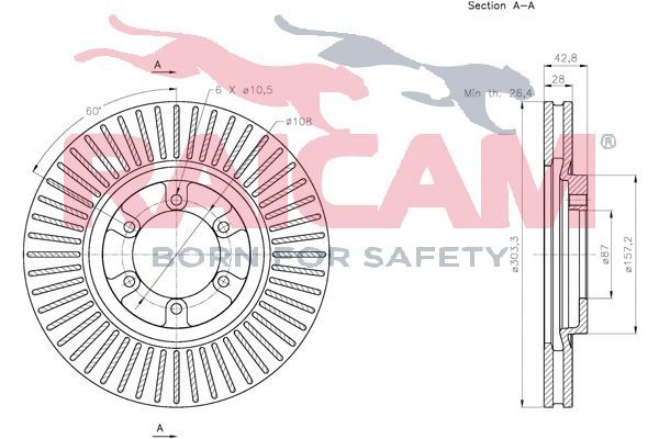Stabdžių diskas RAICAM RD01406
