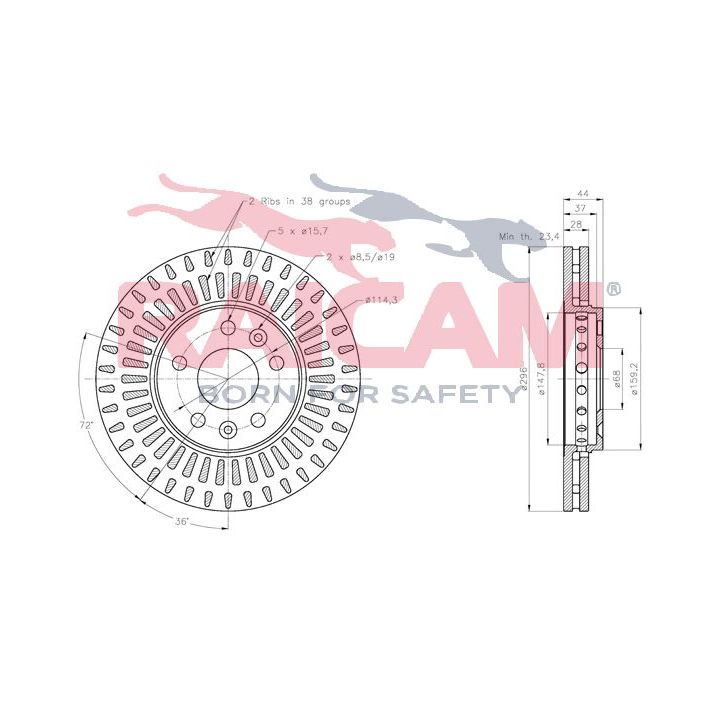 Stabdžių diskas RAICAM RD01418