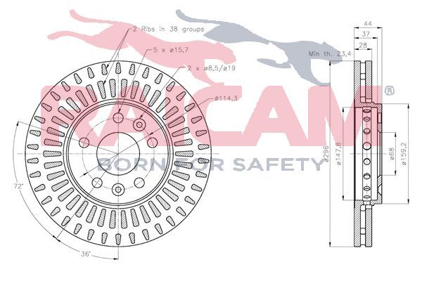 Stabdžių diskas RAICAM RD01418