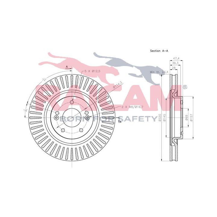 Stabdžių diskas RAICAM RD01428