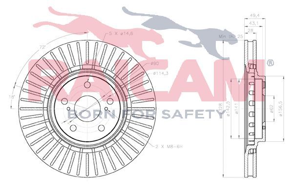 Stabdžių diskas RAICAM RD01429