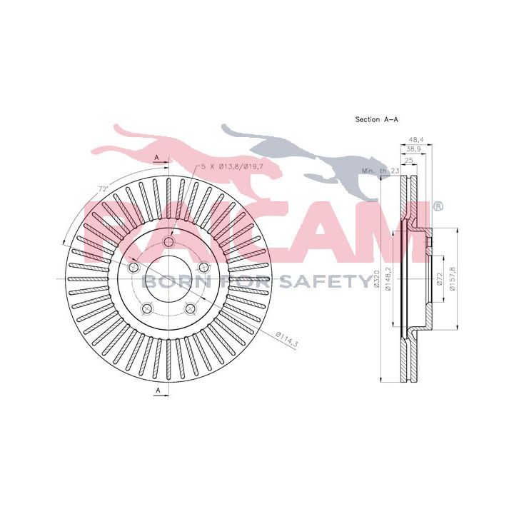 Stabdžių diskas RAICAM RD01440