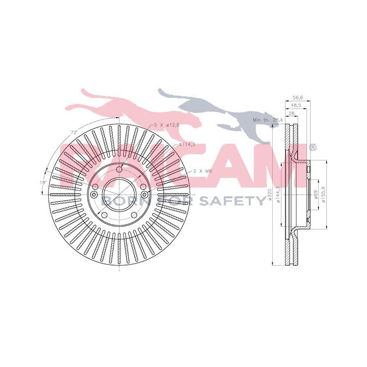 Stabdžių diskas RAICAM RD01443