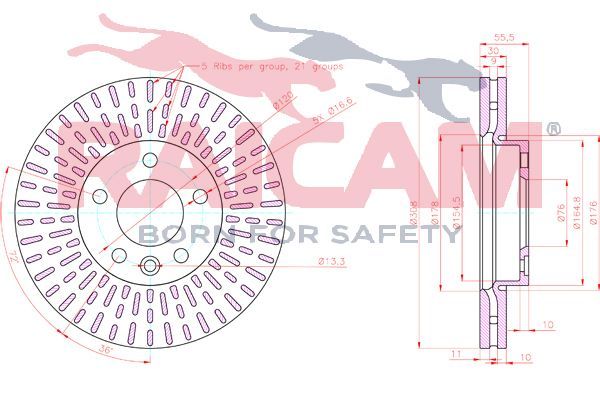 Stabdžių diskas RAICAM RD01444