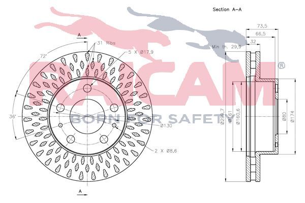 Stabdžių diskas RAICAM RD01448