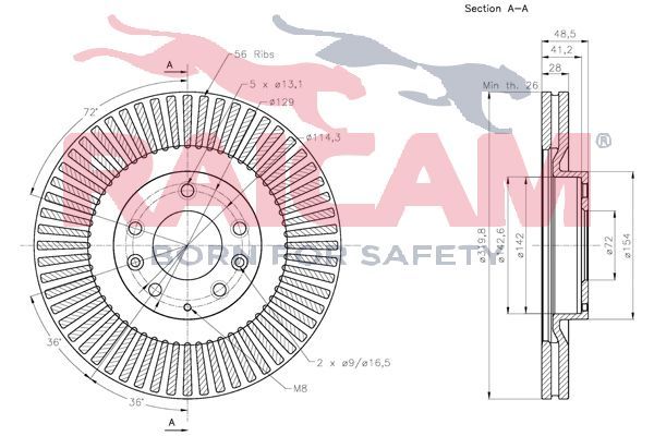 Stabdžių diskas RAICAM RD01449