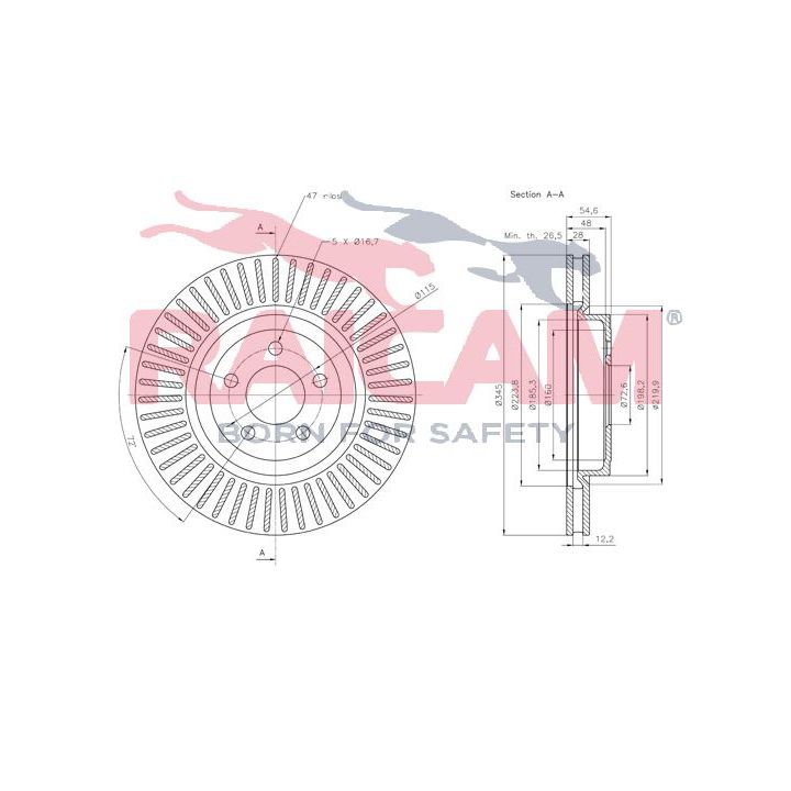 Stabdžių diskas RAICAM RD01457