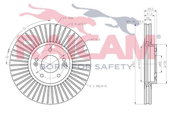 Stabdžių diskas RAICAM RD01459