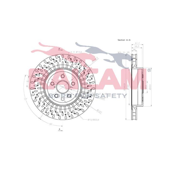 Stabdžių diskas RAICAM RD01468