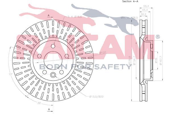 Stabdžių diskas RAICAM RD01470