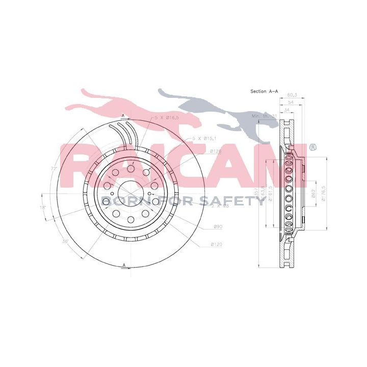 Stabdžių diskas RAICAM RD01481