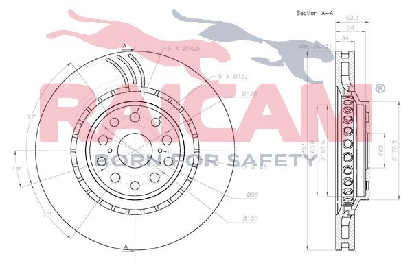 Stabdžių diskas RAICAM RD01481