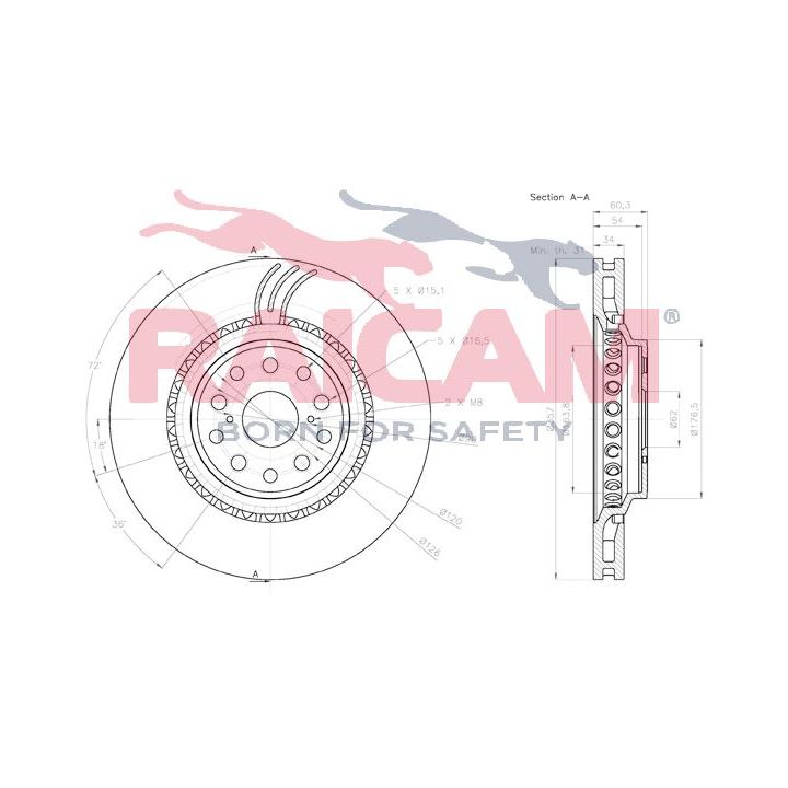 Stabdžių diskas RAICAM RD01483