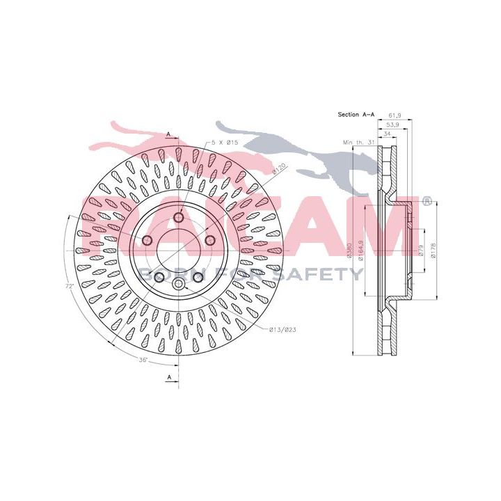 Stabdžių diskas RAICAM RD01490