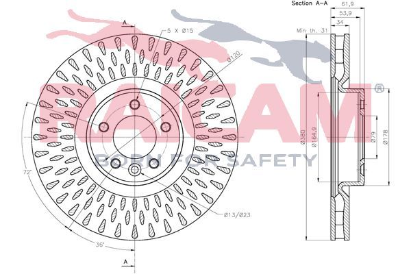 Stabdžių diskas RAICAM RD01490