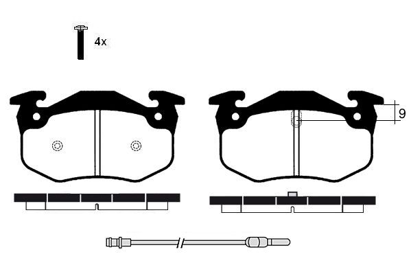Stabdžių trinkelių rinkinys, diskinis stabdys RAICAM RA.0257.4