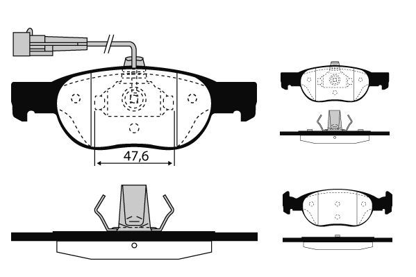 Stabdžių trinkelių rinkinys, diskinis stabdys RAICAM RA.0612.3