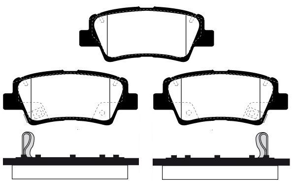 Stabdžių trinkelių rinkinys, diskinis stabdys RAICAM RA.1037.1