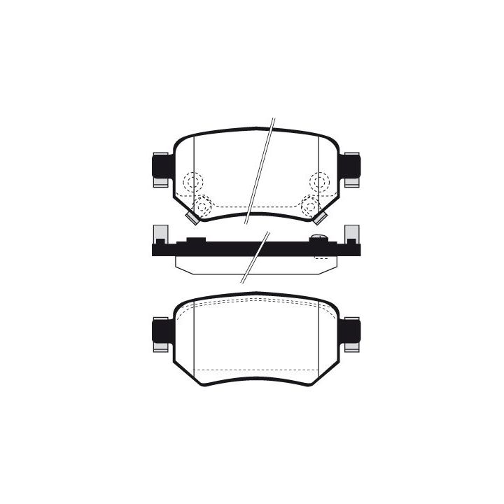 Stabdžių trinkelių rinkinys, diskinis stabdys RAICAM RA.1156.0