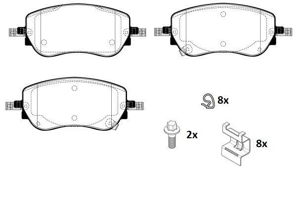 Stabdžių trinkelių rinkinys, diskinis stabdys RAICAM RA.1260.0
