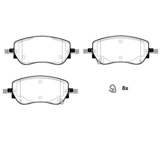 Stabdžių trinkelių rinkinys, diskinis stabdys RAICAM RA.1260.1