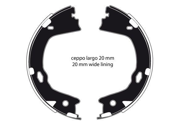Stabdžių trinkelių komplektas, stovėjimo stabdis RAICAM RA20320