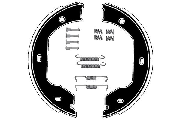 Stabdžių trinkelių komplektas, stovėjimo stabdis RAICAM RA28621