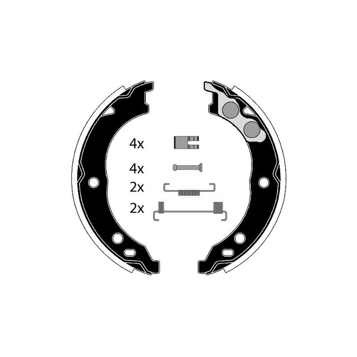 Stabdžių trinkelių komplektas, stovėjimo stabdis RAICAM RA28651