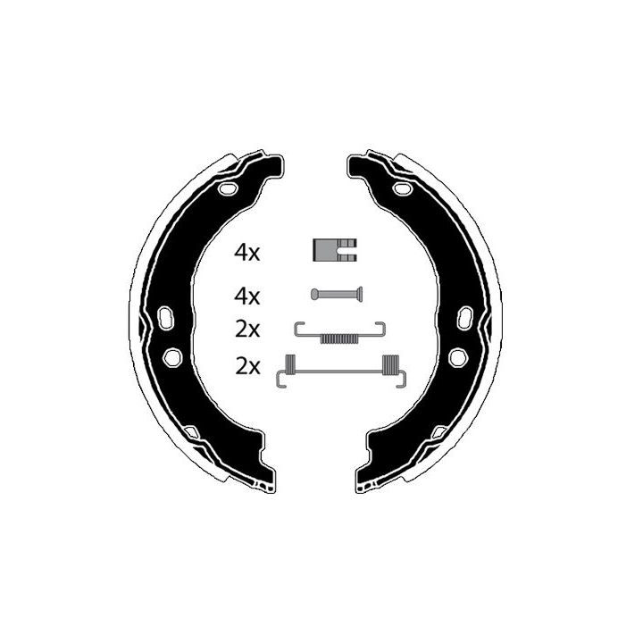 Stabdžių trinkelių komplektas, stovėjimo stabdis RAICAM RA28711