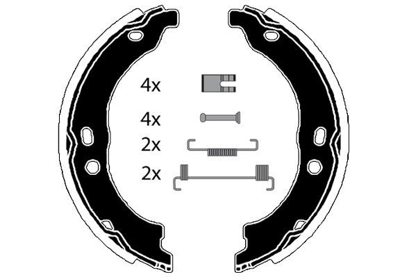 Stabdžių trinkelių komplektas, stovėjimo stabdis RAICAM RA28711