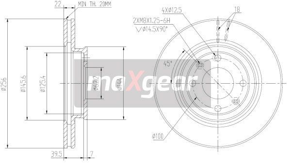 Stabdžių diskas MAXGEAR 19-2376MAX