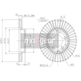 Stabdžių diskas MAXGEAR 19-2387