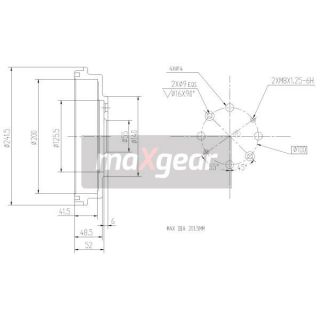 Stabdžių būgnas MAXGEAR 19-2313