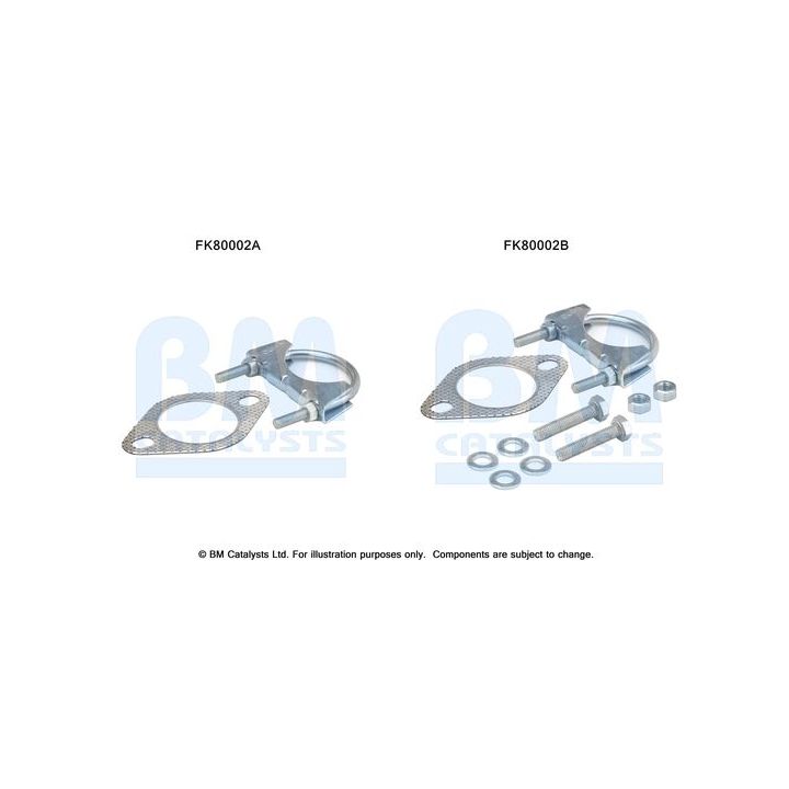 Montavimo komplektas, katalizatoriaus keitiklis BM CATALYSTS FK80002