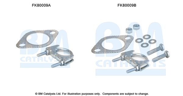 Montavimo komplektas, katalizatoriaus keitiklis BM CATALYSTS FK80009